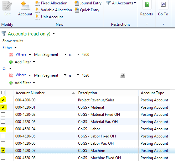 Selecting checkboxs in Dynamics GP